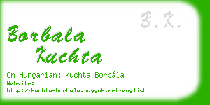 borbala kuchta business card