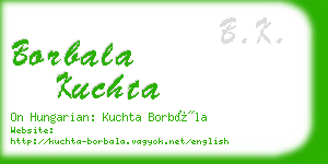 borbala kuchta business card